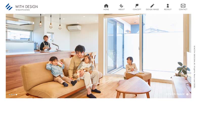 WITH DESIGN公式HPの画像キャプチャ